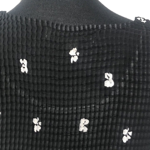 NOTATIONS Womens Large Floral Print Blouse Black - Picture 4 of 6